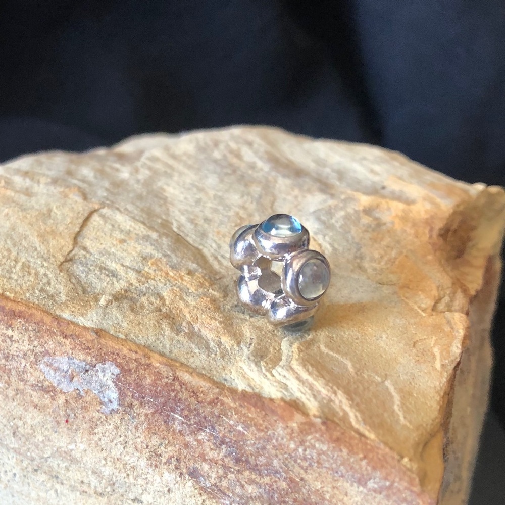 Pandora Cabochon Blue Topaz Spacer